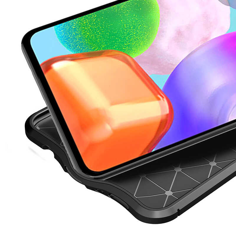 Galaxy A21S Kılıf Zore Niss Silikon Kapak Lacivert