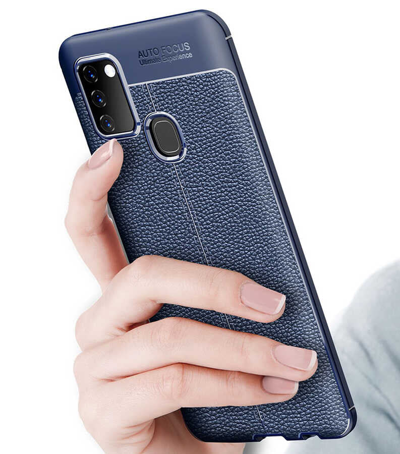 Galaxy A21S Kılıf Zore Niss Silikon Kapak Lacivert