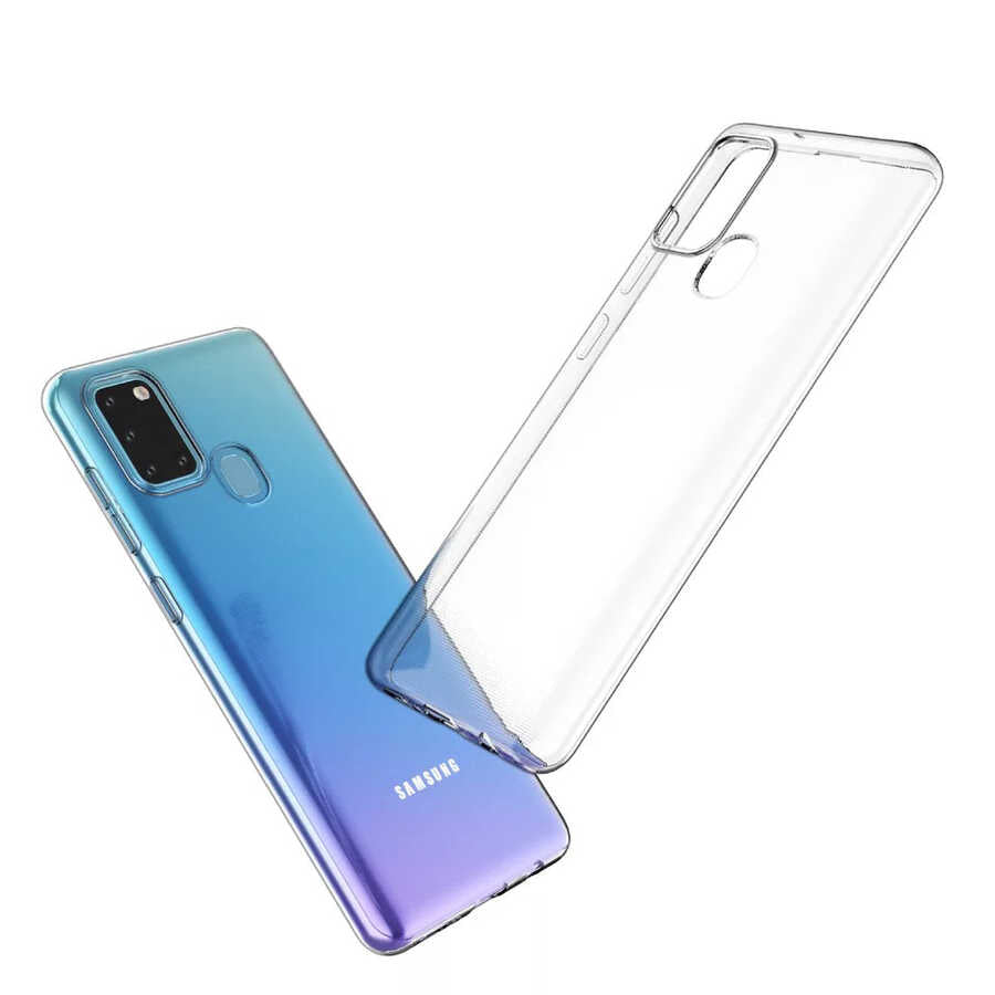 Galaxy A21S Kılıf Zore Süper Silikon Kapak Renksiz