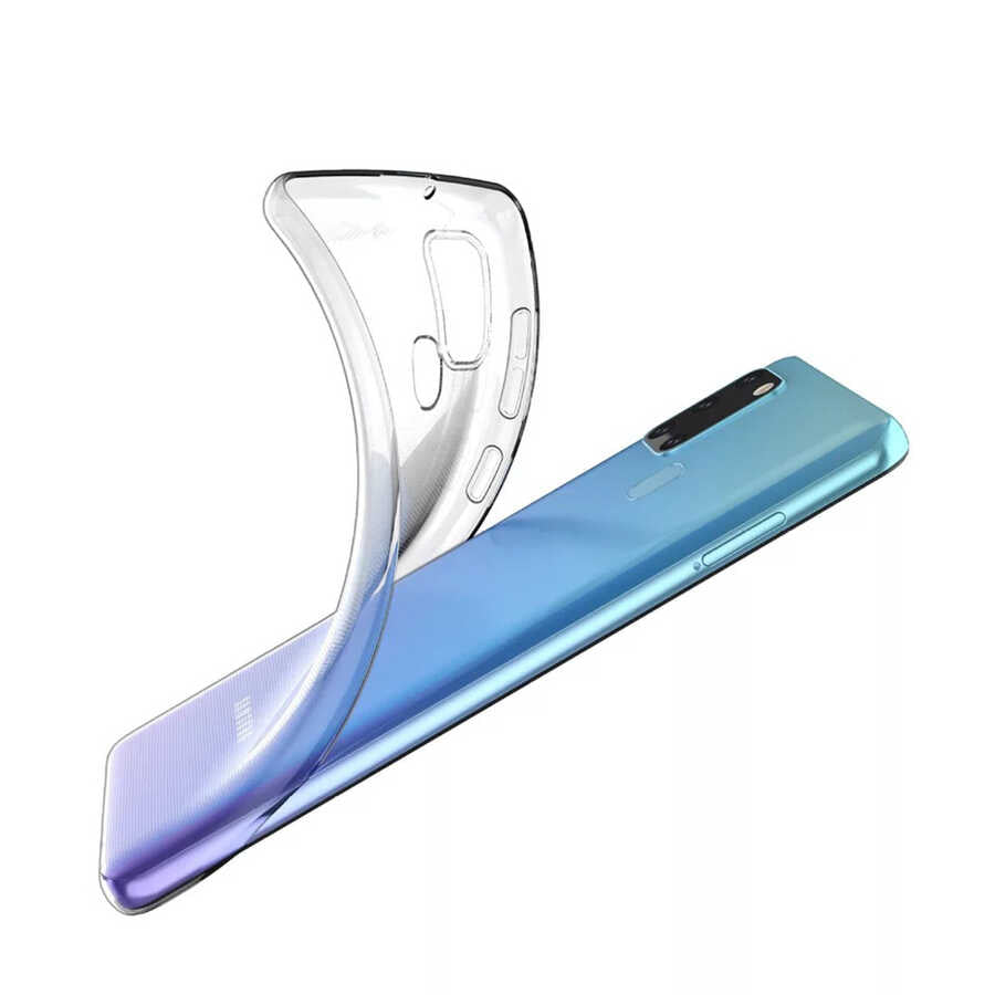 Galaxy A21S Kılıf Zore Süper Silikon Kapak Renksiz