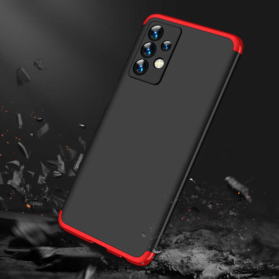 Galaxy A23 Kılıf Zore Ays Kapak Siyah-Mavi