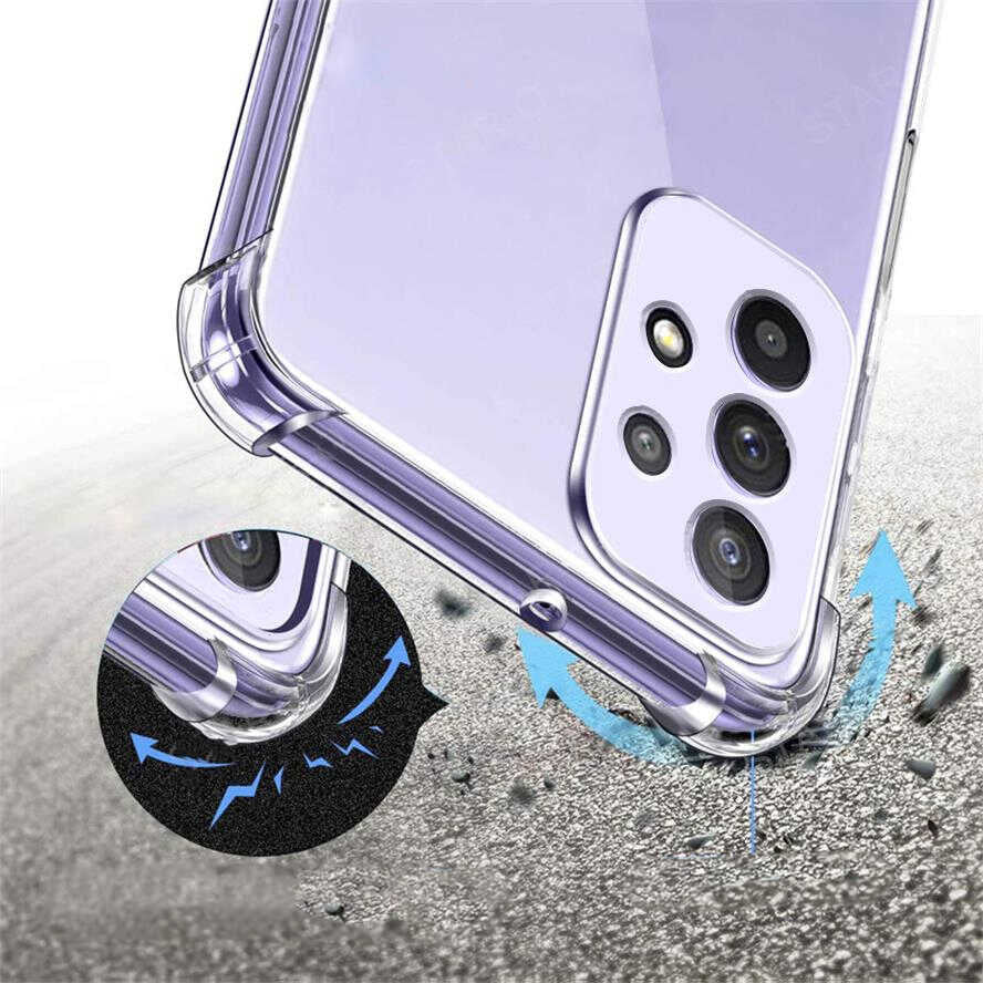 Galaxy A23 Kılıf Zore Kamera Korumalı Nitro Anti Shock Silikon Renksiz
