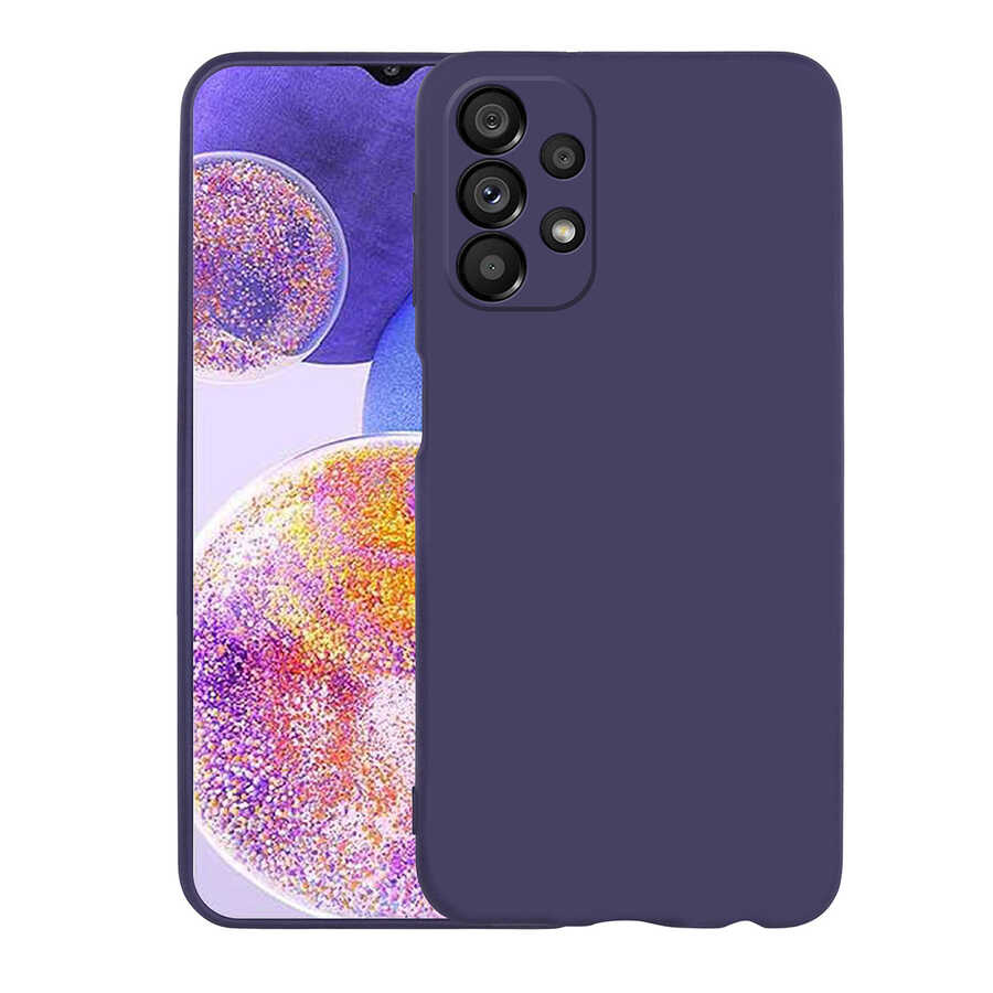 Galaxy A23 Kılıf Zore Premier Silikon Kapak Lacivert