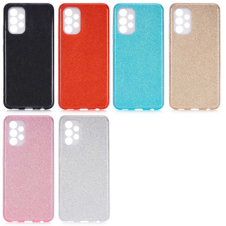 Galaxy A23 Kılıf Zore Shining Silikon Rose Gold