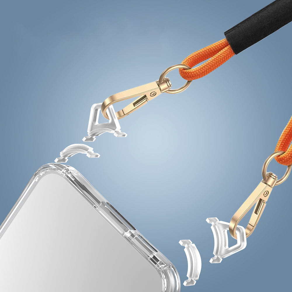 Galaxy A26 Kılıf Airbagli Takılabilir Askı Aparatlı Zore Snap Silikon Kapak Şeffaf