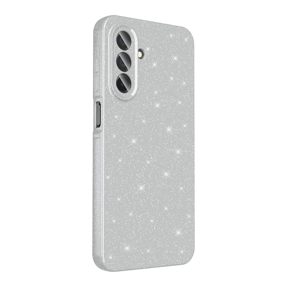 Galaxy A26 Kılıf Kamera Korumalı Simli Lüks Zore Koton Kapak Gümüş