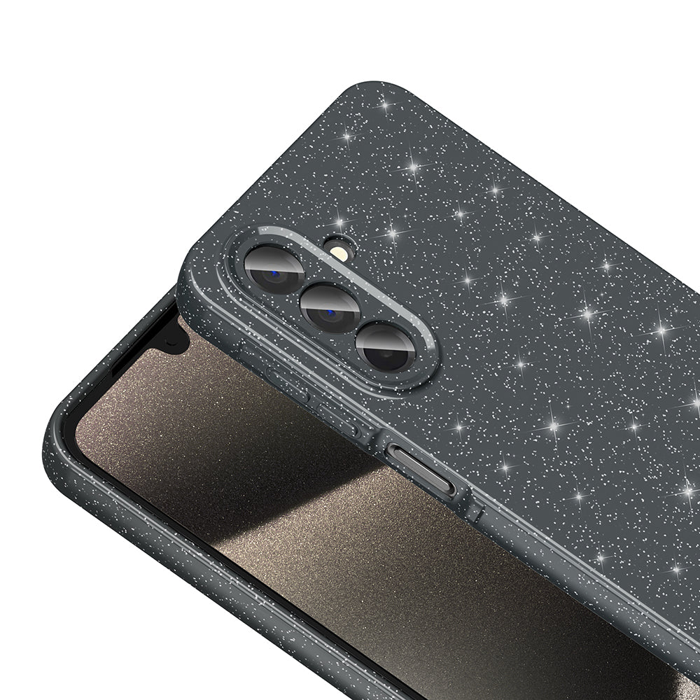 Galaxy A26 Kılıf Kamera Korumalı Simli Lüks Zore Koton Kapak Gümüş