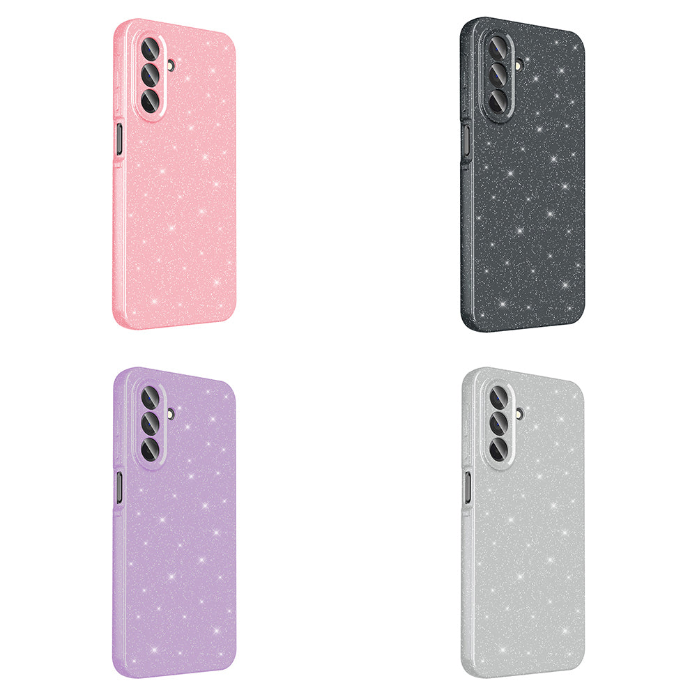 Galaxy A26 Kılıf Kamera Korumalı Simli Lüks Zore Koton Kapak Açık Pembe