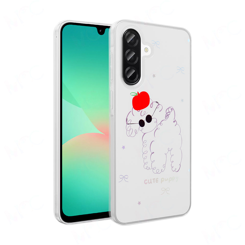 Galaxy A26 Kılıf Şeffaf Figürlü Zore Folk Sert Kapak Çilek