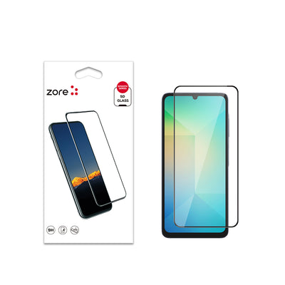 Galaxy A26 Zore Kenarları Kırılmaya Dayanıklı Cam Ekran Koruyucu Şeffaf