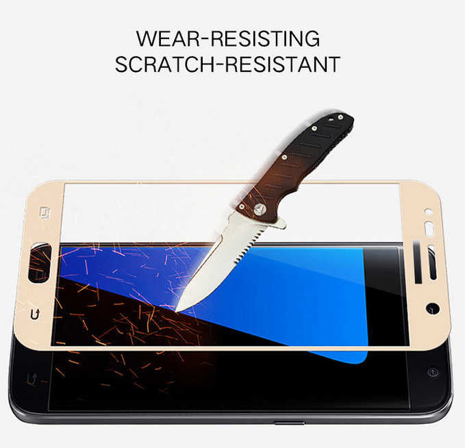 Galaxy A3 2016 Zore Ekranı Tam Kaplayan Düz Cam Koruyucu Siyah