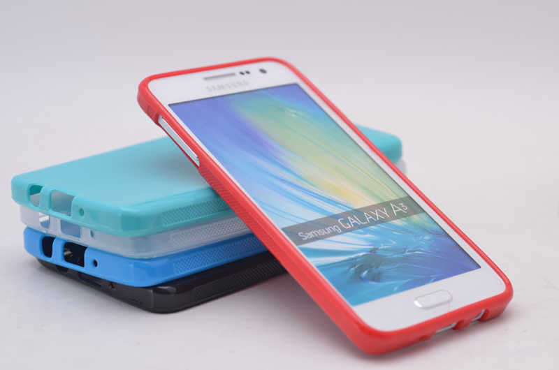 Galaxy A3 Kılıf Zore Süper Silikon Kapak Siyah