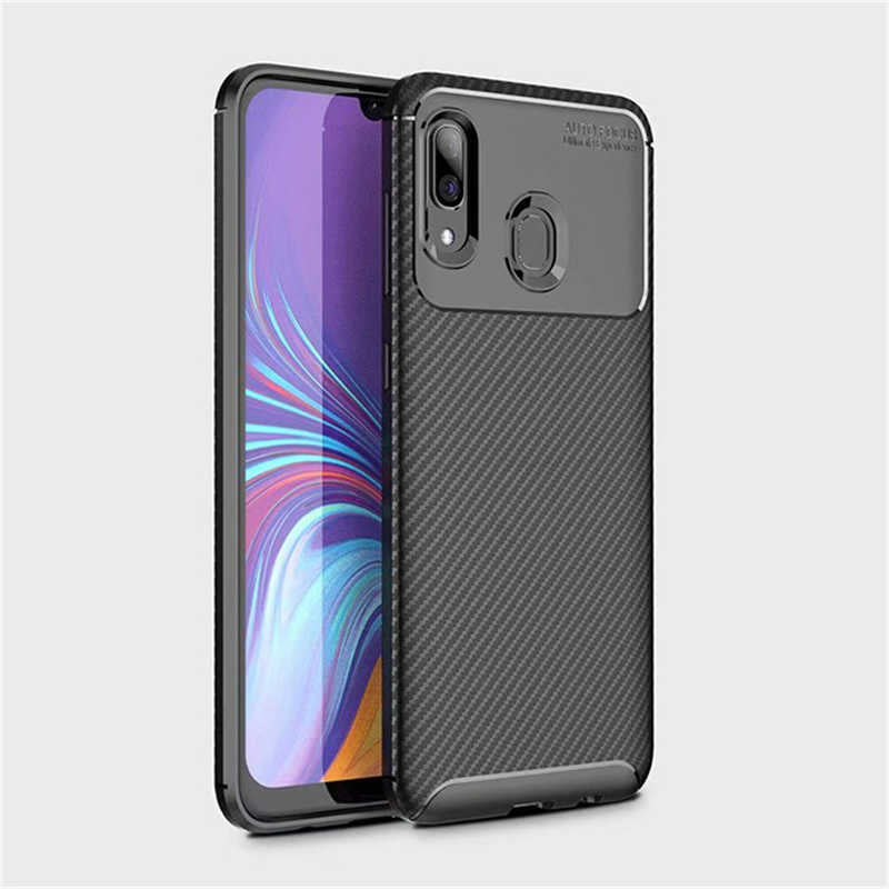 Galaxy A30 Kılıf Zore Negro Silikon Kapak Kahverengi