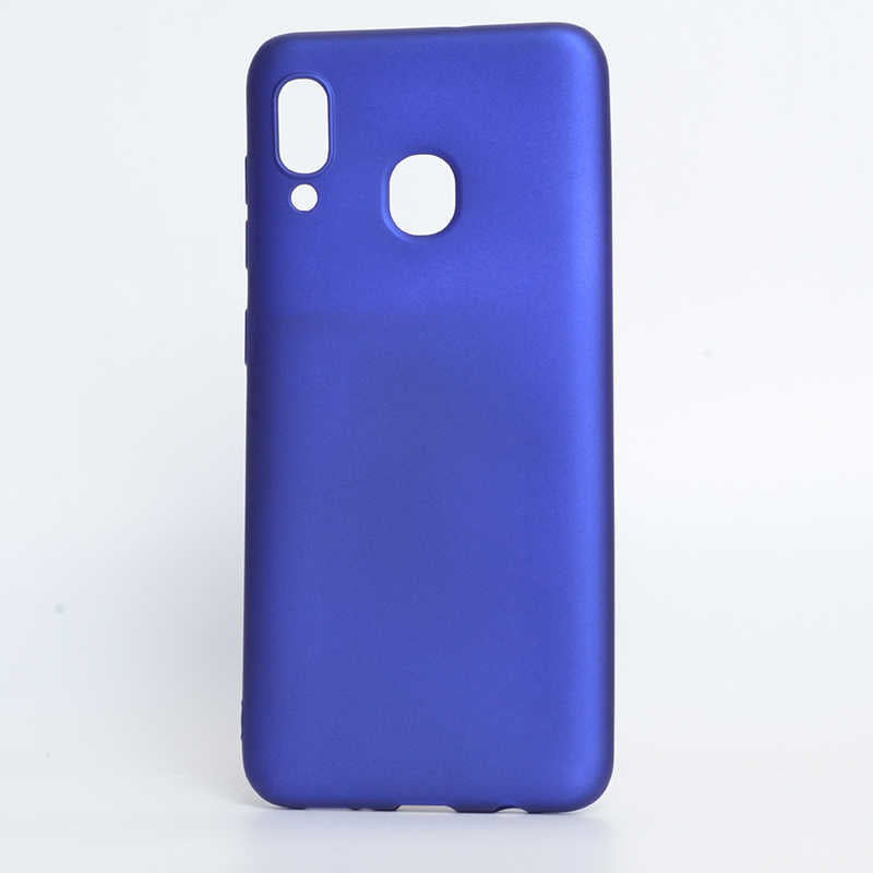 Galaxy A30 Kılıf Zore Premier Silikon Kapak Saks Mavi
