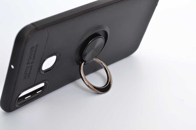 Galaxy A30 Kılıf Zore Ravel Silikon Kapak Siyah-Rose Gold
