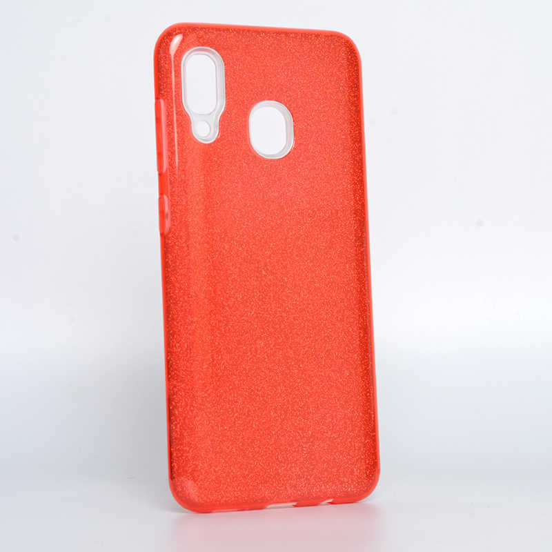 Galaxy A30 Kılıf Zore Shining Silikon Kırmızı