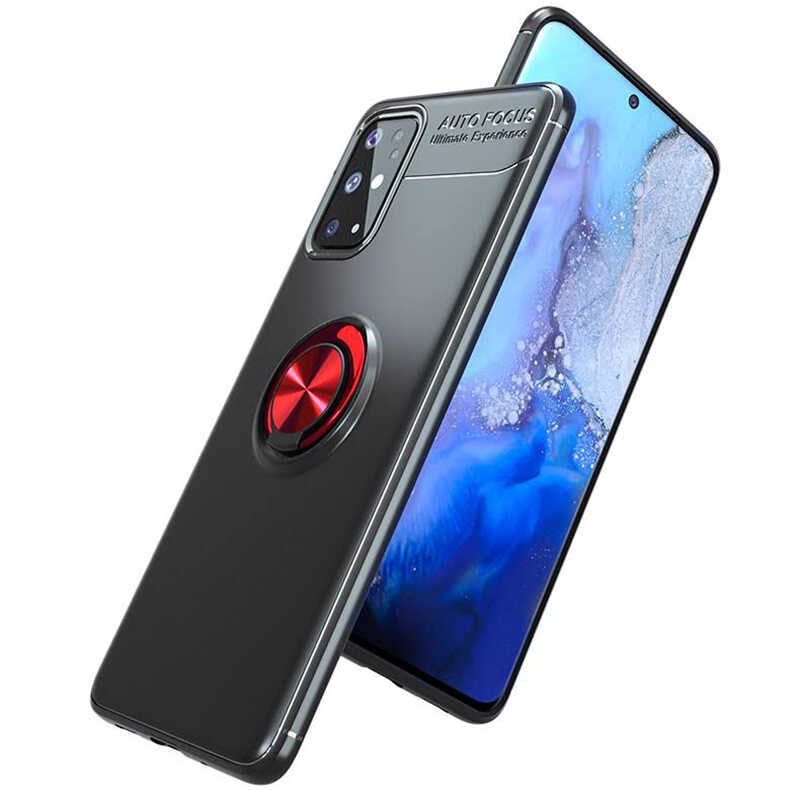 Galaxy A31 Kılıf Zore Ravel Silikon Kapak Siyah-Mavi