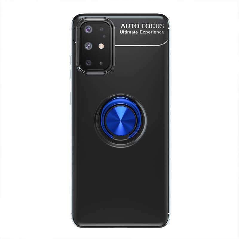 Galaxy A31 Kılıf Zore Ravel Silikon Kapak Siyah-Mavi