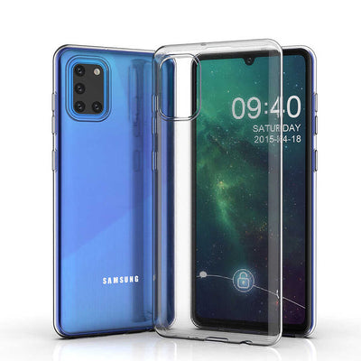 Galaxy A31 Kılıf Zore Süper Silikon Kapak Renksiz