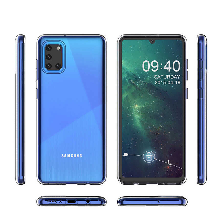 Galaxy A31 Kılıf Zore Süper Silikon Kapak Renksiz