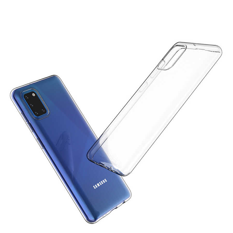 Galaxy A31 Kılıf Zore Süper Silikon Kapak Renksiz