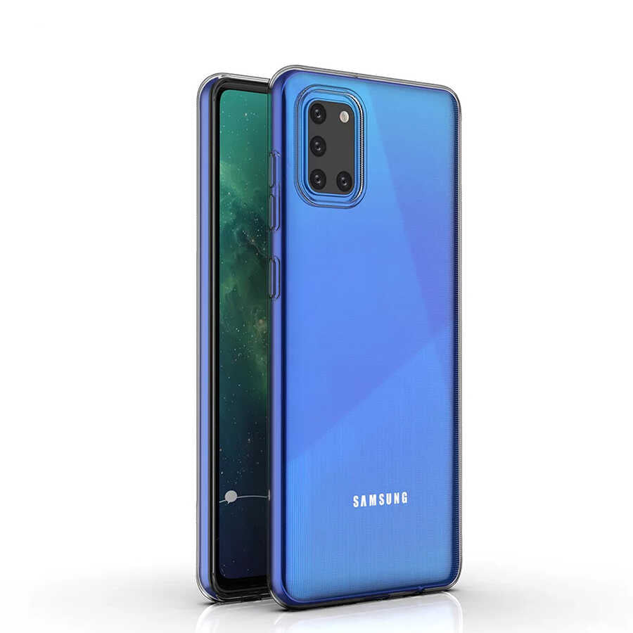 Galaxy A31 Kılıf Zore Süper Silikon Kapak Renksiz