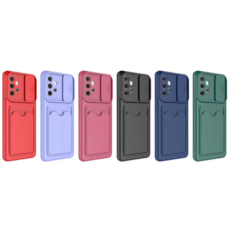 Galaxy A32 4G Kılıf Zore Kartix Kapak Koyu Mor