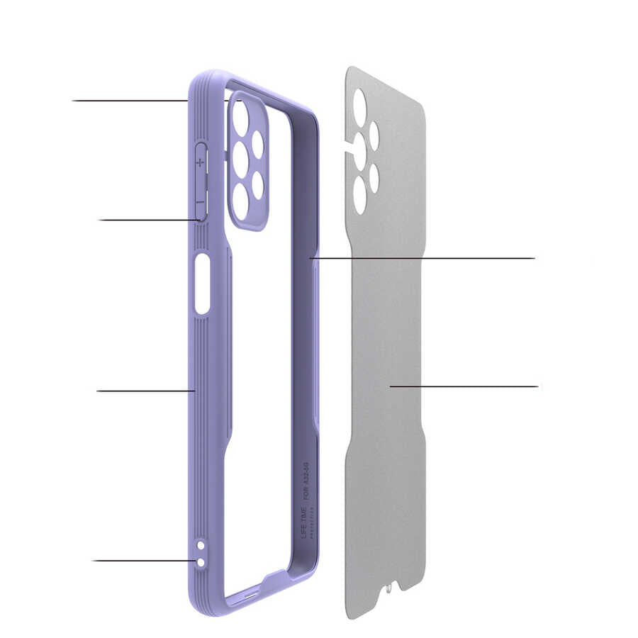 Galaxy A32 4G Kılıf Zore Parfe Kapak Mavi