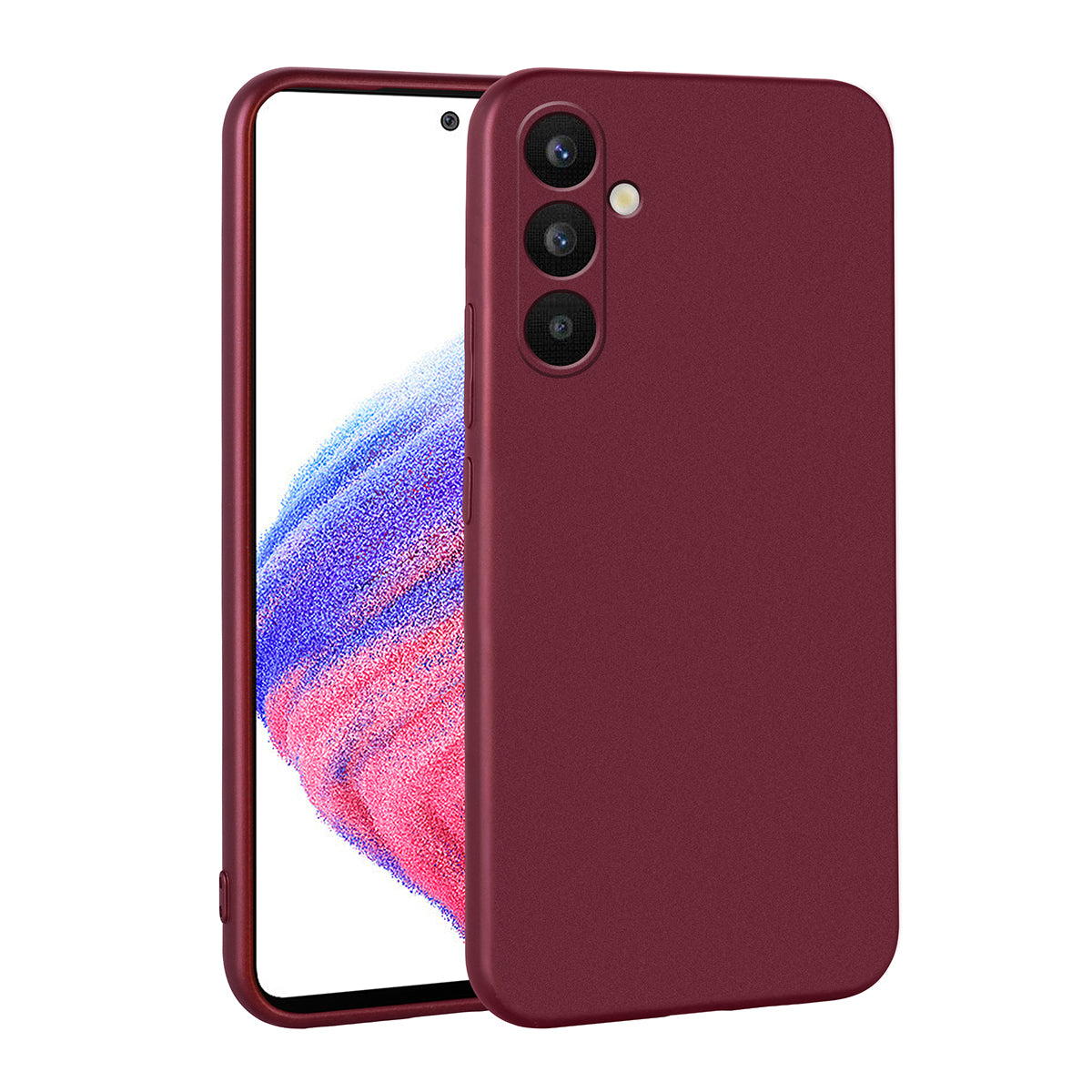 Galaxy A34 Kılıf Zore Premier Silikon Kapak Mürdüm