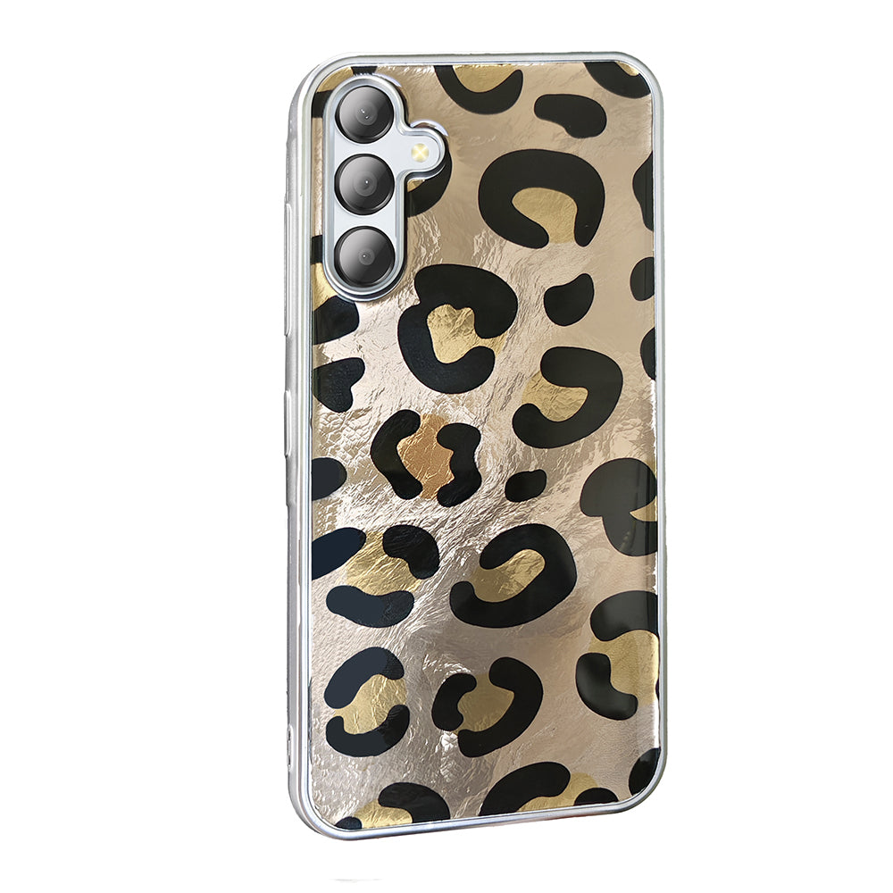 Galaxy A36 Kılıf Desenli Zore Mep Kapak Gri Leopar