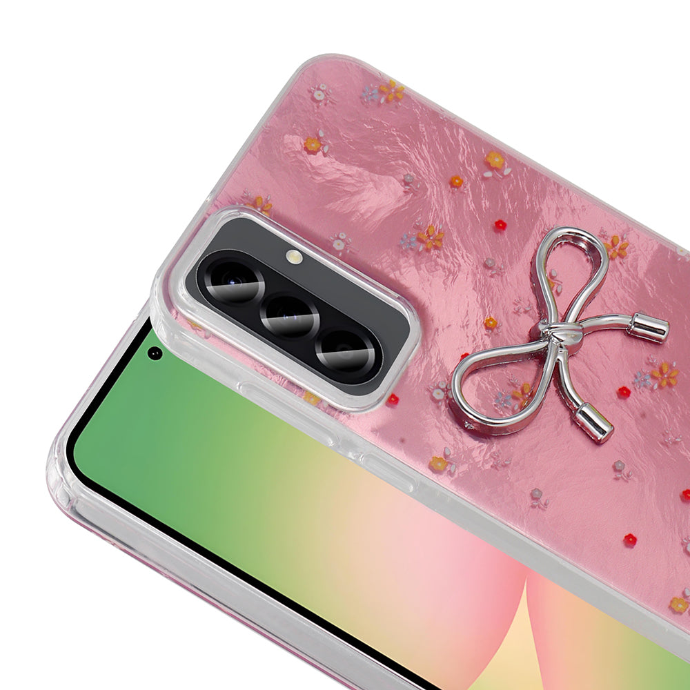 Galaxy A36 Kılıf Kamera Korumalı Figürlü Zore Ponti Silikon Kapak Açık Pembe