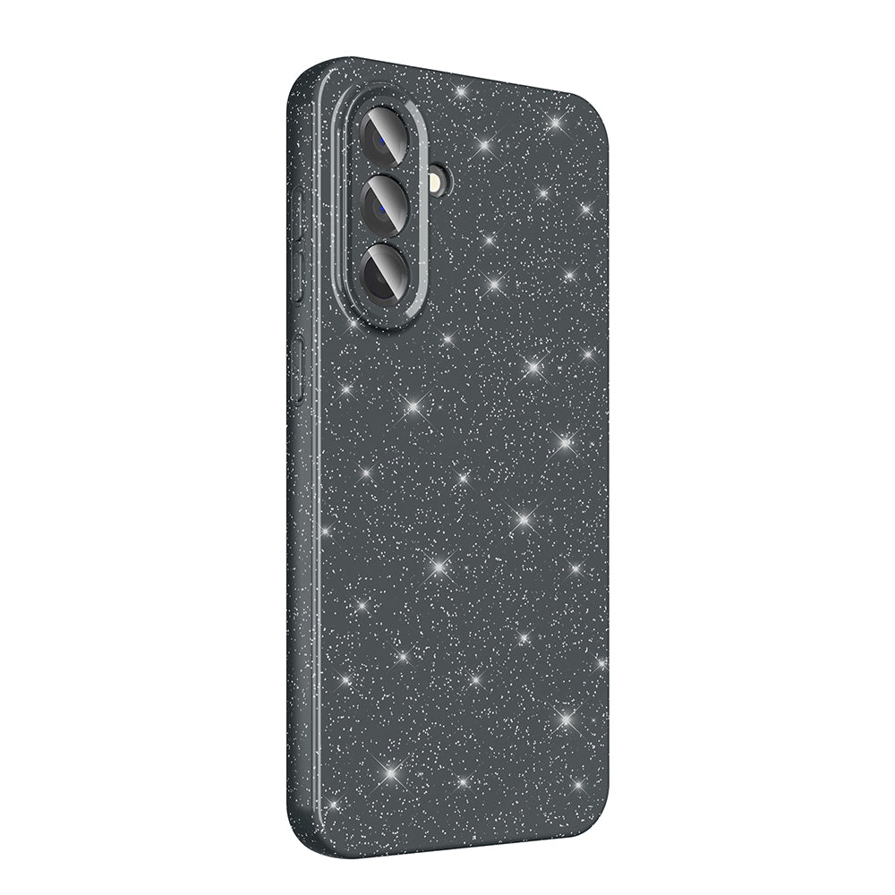 Galaxy A36 Kılıf Kamera Korumalı Simli Lüks Zore Koton Kapak Siyah