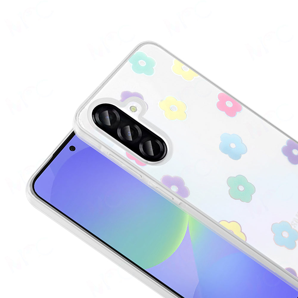 Galaxy A36 Kılıf Şeffaf Figürlü Zore Folk Sert Kapak Çilek