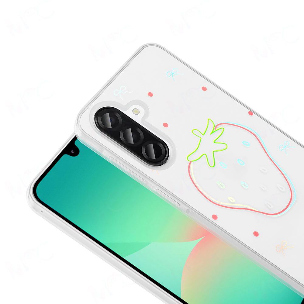 Galaxy A36 Kılıf Şeffaf Figürlü Zore Folk Sert Kapak Fiyonk