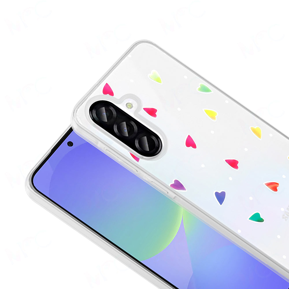 Galaxy A36 Kılıf Şeffaf Figürlü Zore Folk Sert Kapak Sevimli Köpek