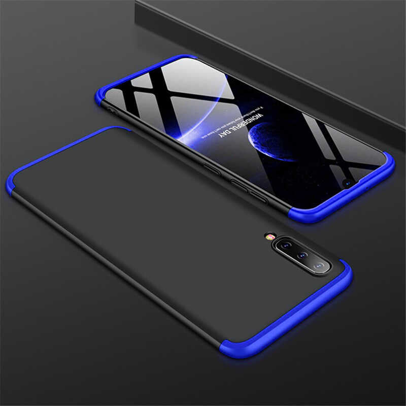 Galaxy A50 Kılıf Zore Ays Kapak Siyah-Mavi