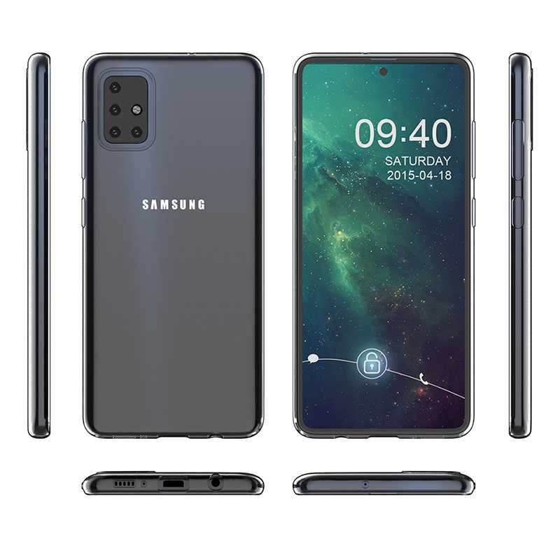 Galaxy A51 Kılıf Zore Süper Silikon Kapak Renksiz