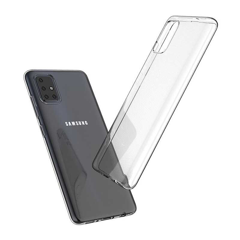 Galaxy A51 Kılıf Zore Süper Silikon Kapak Renksiz