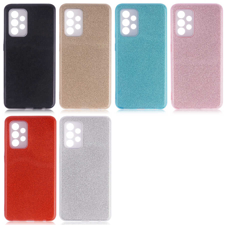 Galaxy A52 Kılıf Zore Shining Silikon Mavi