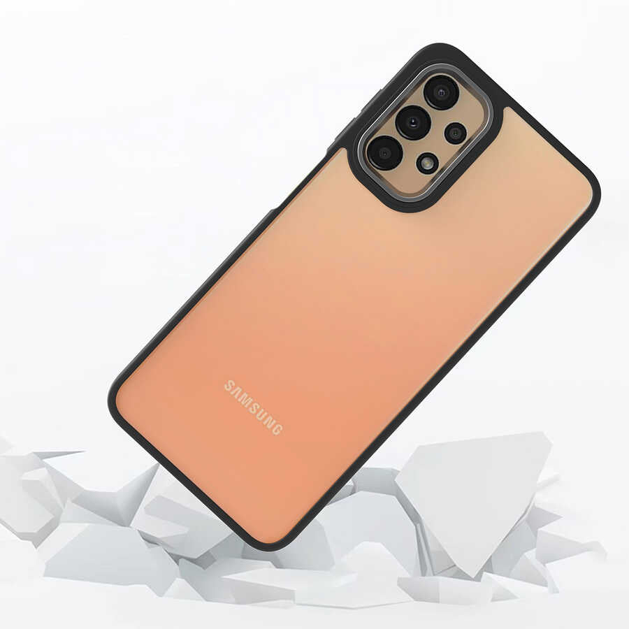 Galaxy A53 5G Kılıf Zore Flora Kapak Siyah