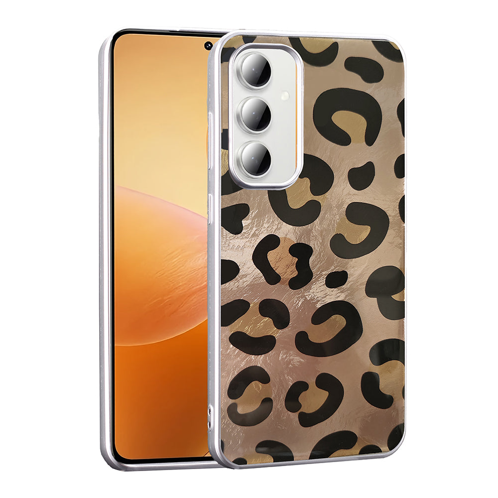 Galaxy A55 Kılıf Desenli Zore Mep Kapak Gri Leopar