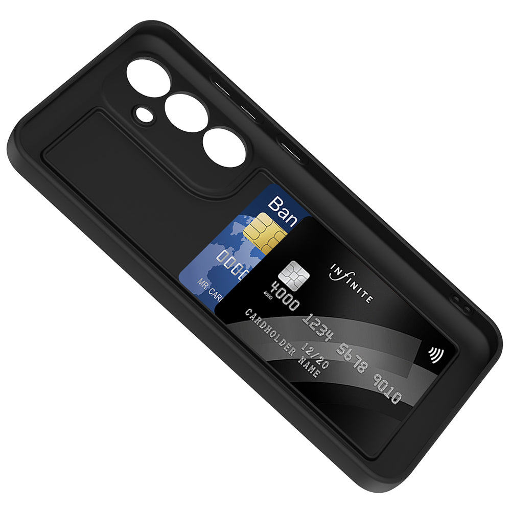 Galaxy A55 Kılıf Kamera Korumalı Kartlık Hazneli Zore Vitra Kapak Gri