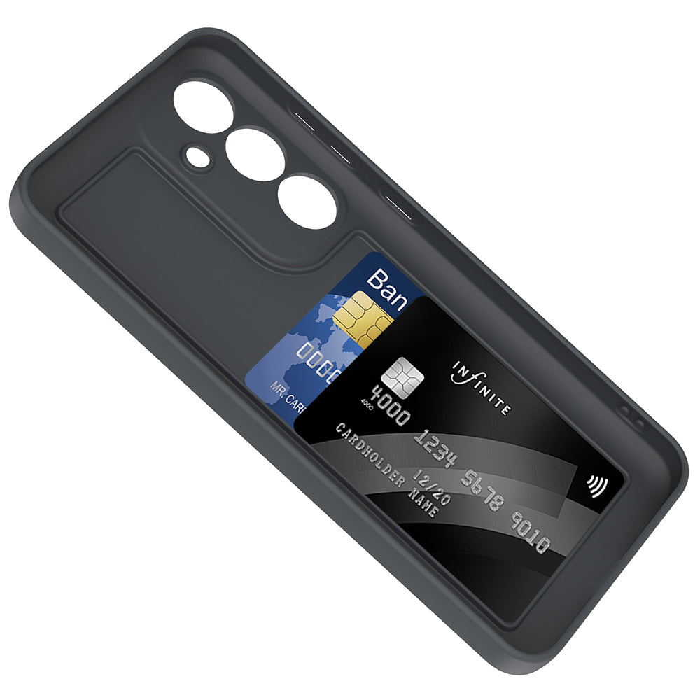 Galaxy A55 Kılıf Kamera Korumalı Kartlık Hazneli Zore Vitra Kapak Mürdüm