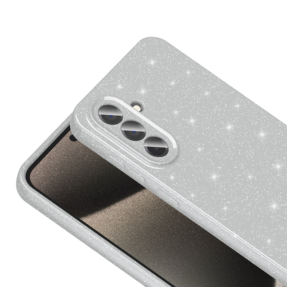 Galaxy A56 Kılıf Kamera Korumalı Simli Lüks Zore Koton Kapak Siyah