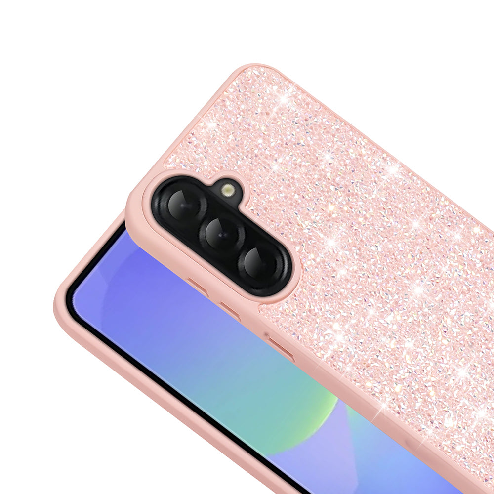 Galaxy A56 Kılıf Parlak Taşlı Tasarım Zore Pırlanta Kapak Gold