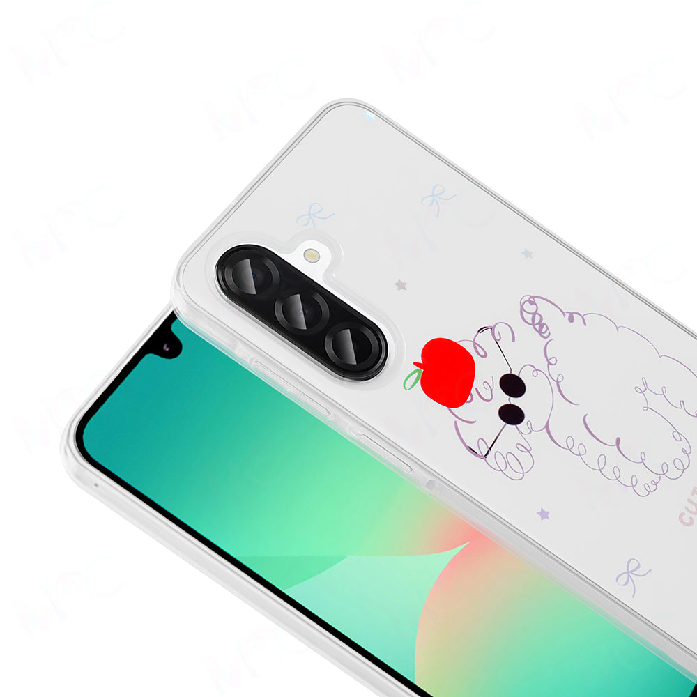 Galaxy A56 Kılıf Şeffaf Figürlü Zore Folk Sert Kapak Fiyonk