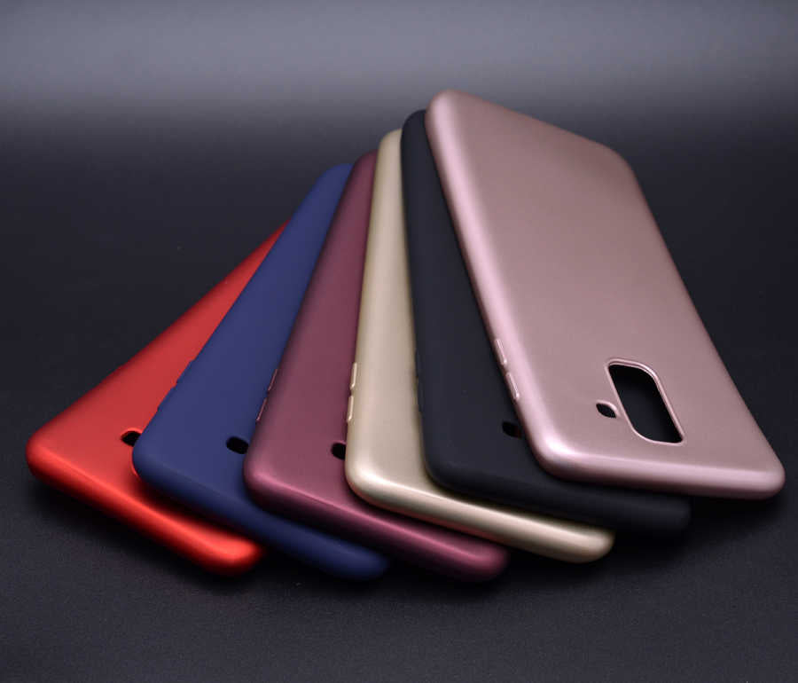Galaxy A6 2018 Kılıf Zore Premier Silikon Kapak Gold