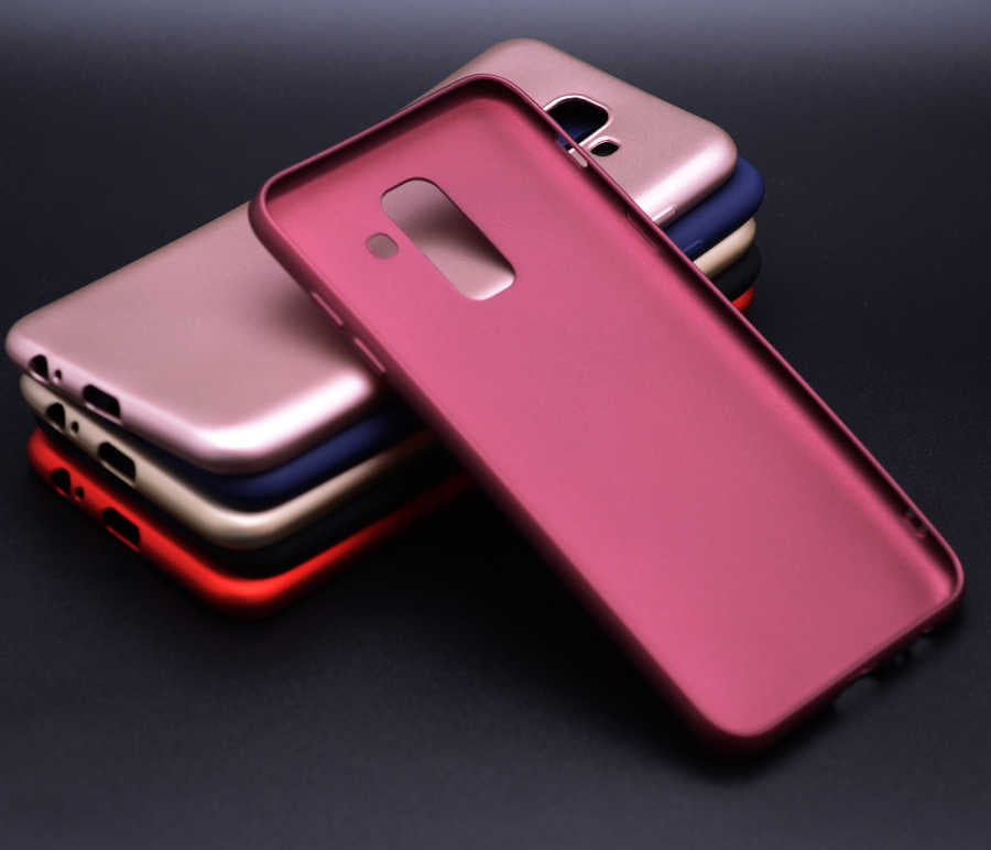 Galaxy A6 2018 Kılıf Zore Premier Silikon Kapak Gold