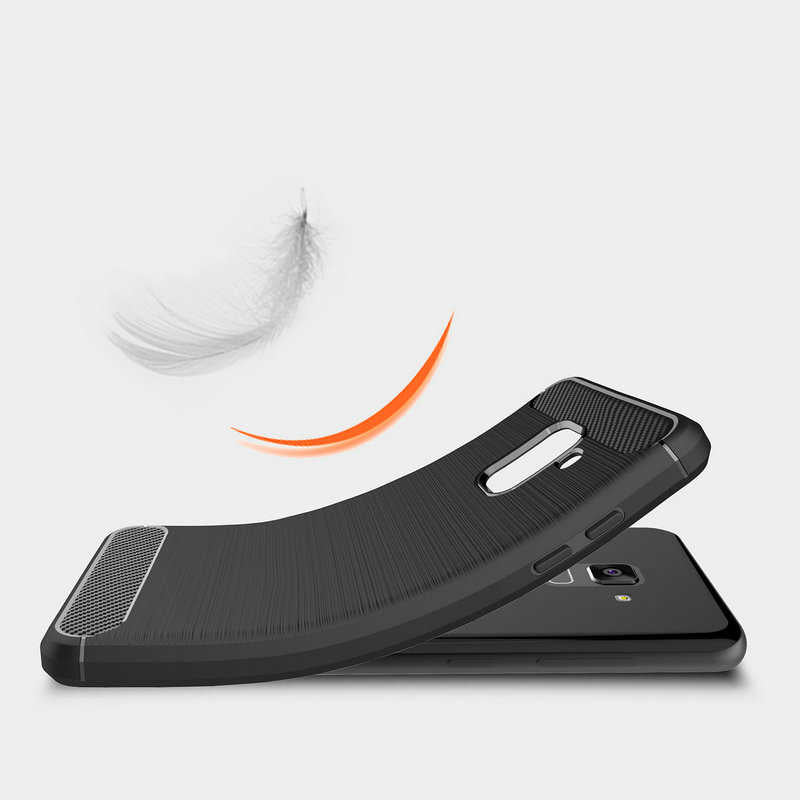 Galaxy A6 2018 Kılıf Zore Room Silikon Kapak Siyah