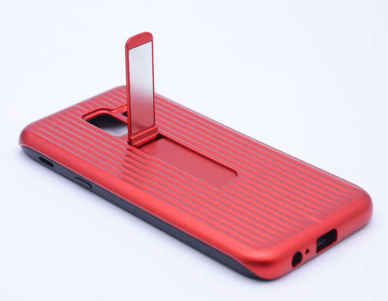 Galaxy A6 2018 Kılıf Zore Wave Standlı Mıknatıslı Kapak Kırmızı